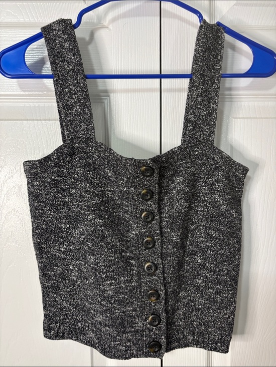 Madewell Tops - Madewell Black & White Heathered Knit Top Sz S Excellent Condition